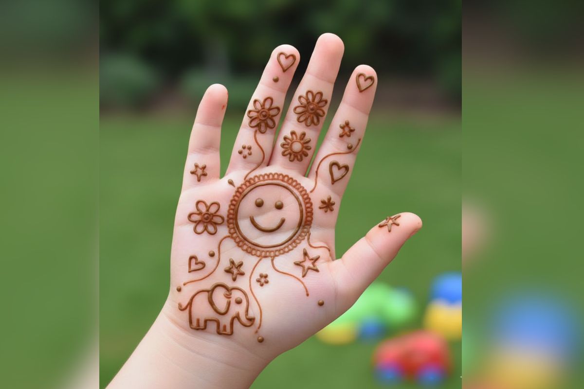 Simple Mehndi Design For Kids