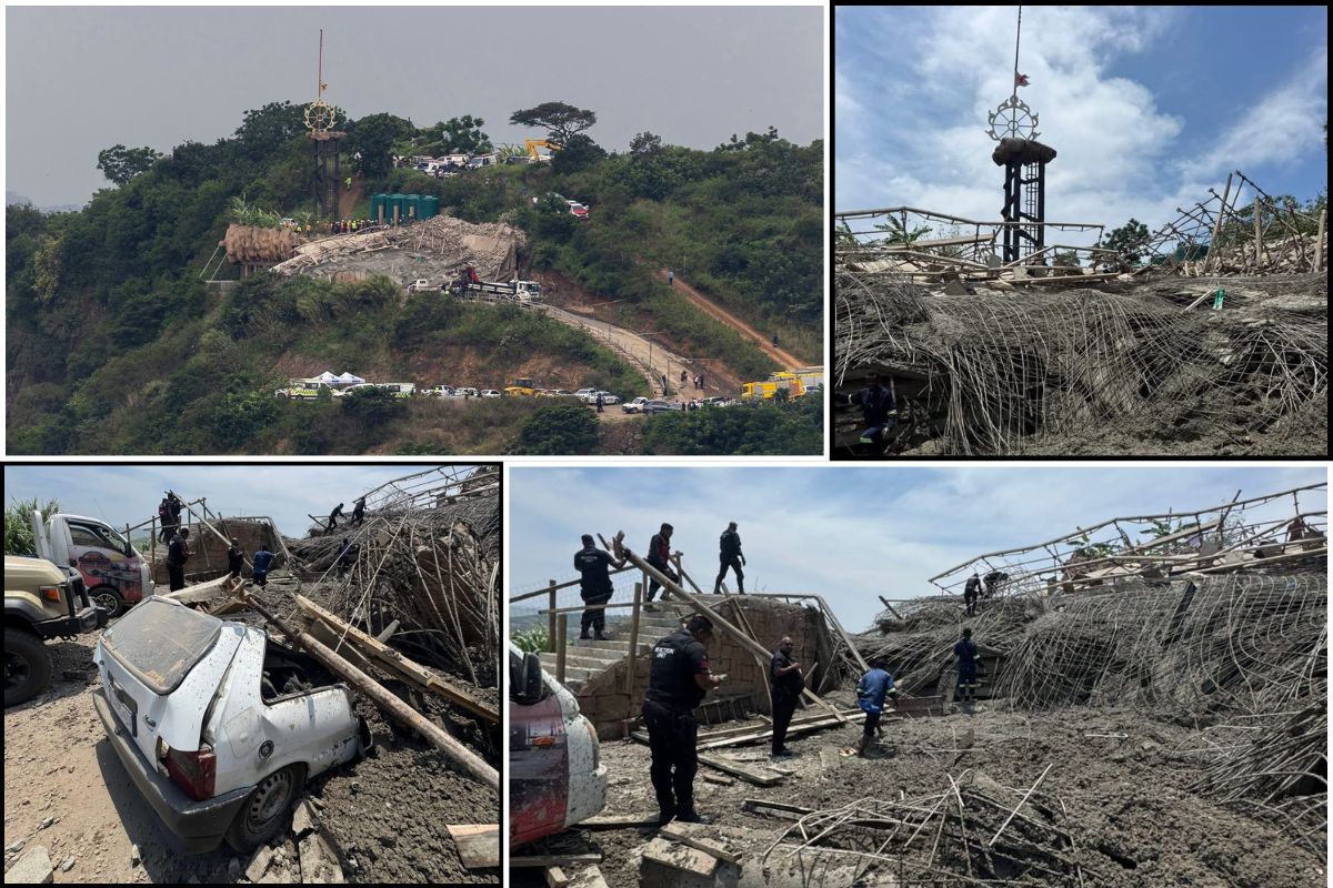 डरबन में 4 मंजिला हिंदू मंदिर ढहा, 2 लोगों की मौत और कई मलबे में दबे, लगनी थी दुनिया की सबसे बड़ी नरसिंहदेव की मूर्ति 2 South Africa Temple Fall