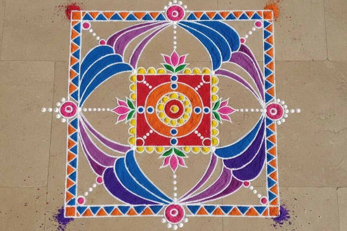 Square Shape Rangoli
