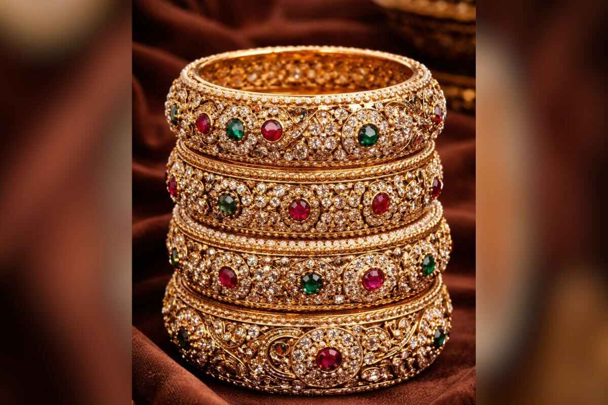 Stone Studded Bangles Design