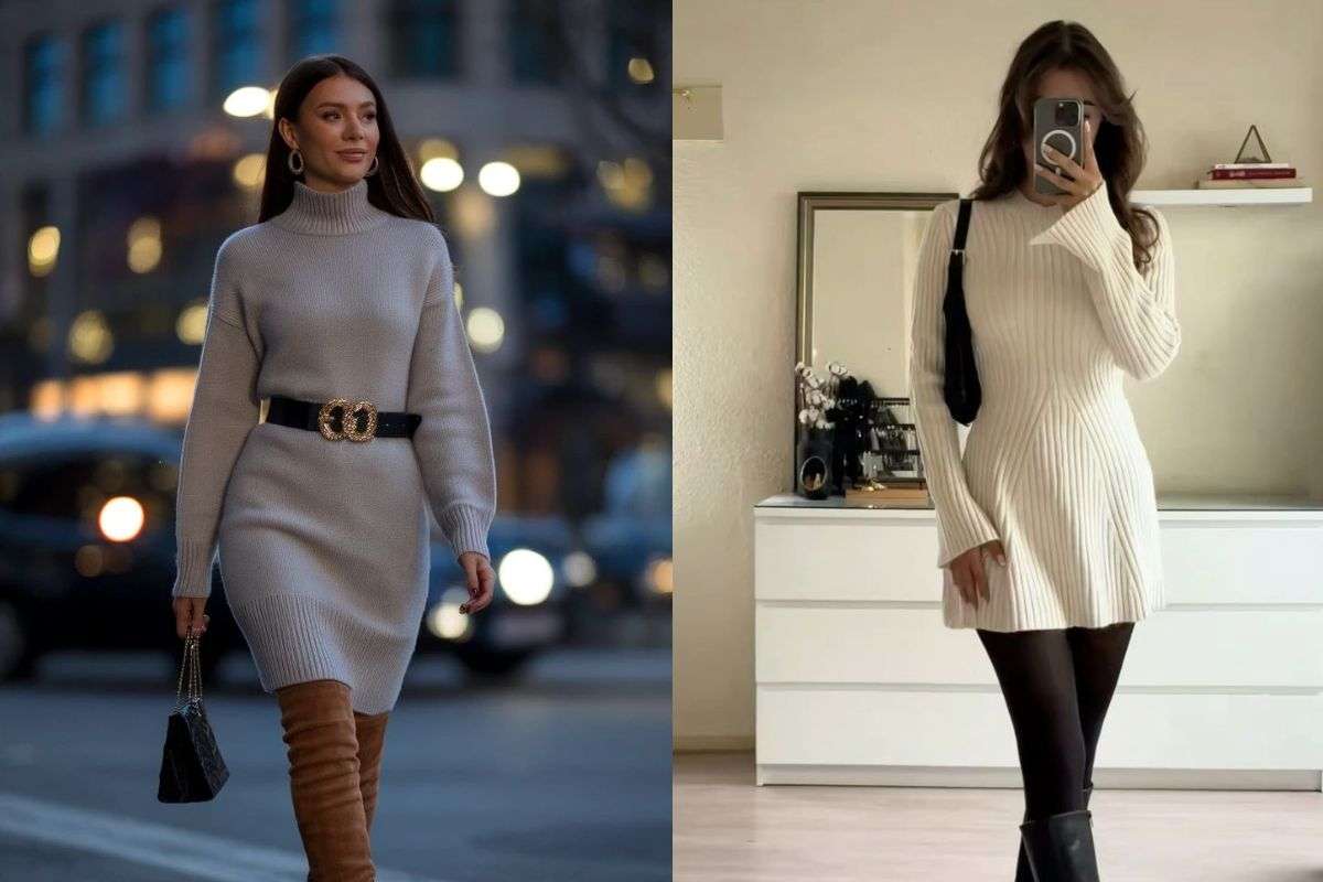 Turtleneck Sweater Dress