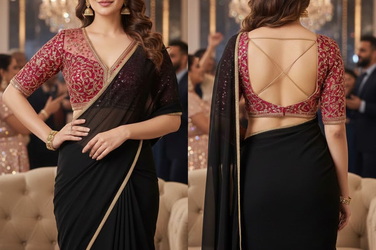 V Neck Blouse Design