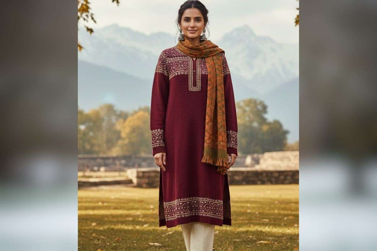 Winter Special Woolen Kurti Design: इन वूलन कुर्ती से ठंड में भी पाएं शानदार लुक, यहां देखें खूबसूरत डिजाइन 1 Full Sleeve Kurti