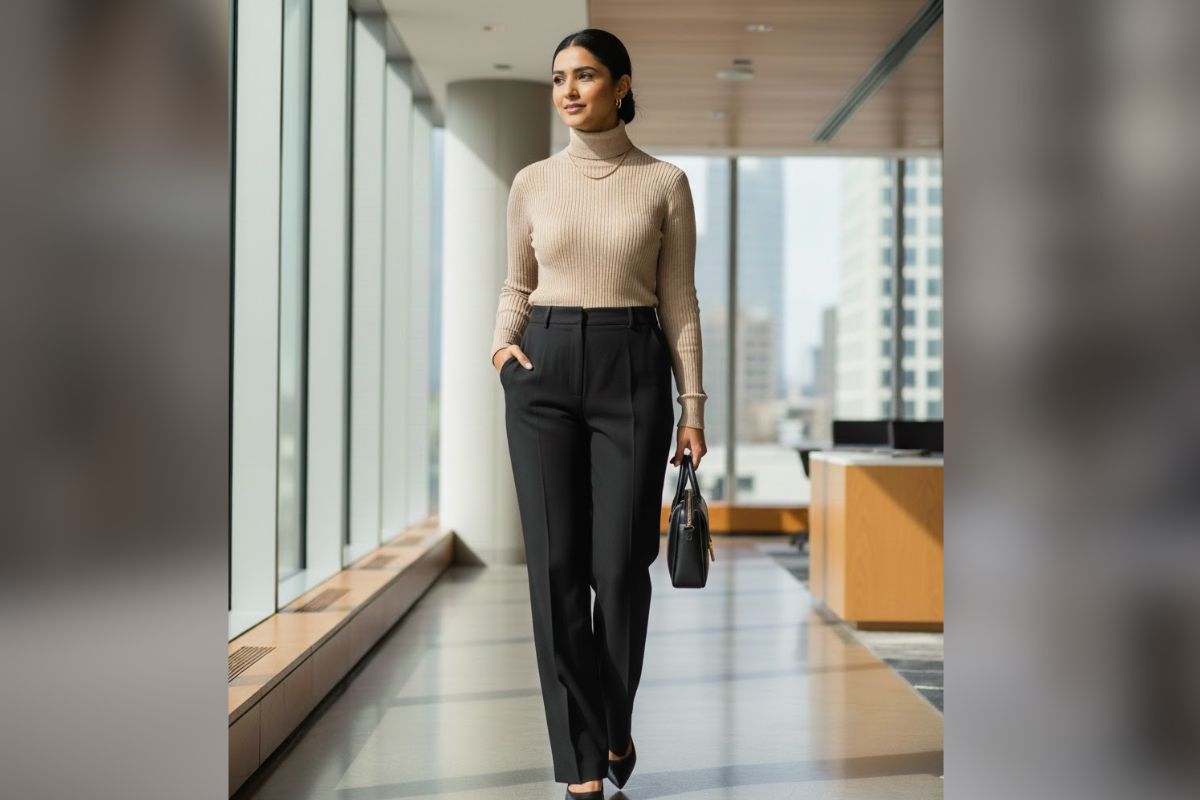 high neck sweater with pant