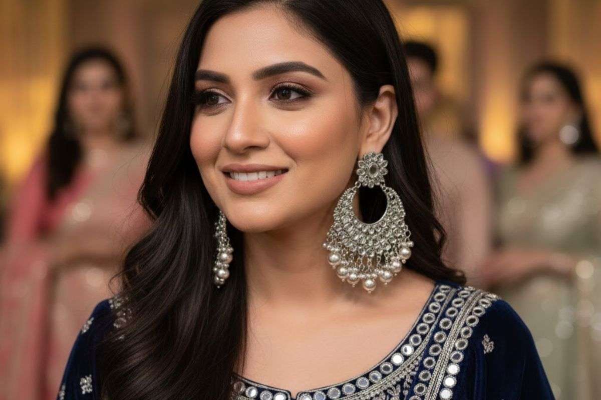 Earrings Design For Suit: स्पेशल मौके पर सूट के साथ सुंदर लगेंगे ये इयररिंग्स डिजाइन 2 Mirror Work Earrings