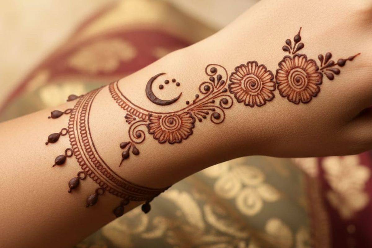 A Special Motif On The Wrist Mehndi Design