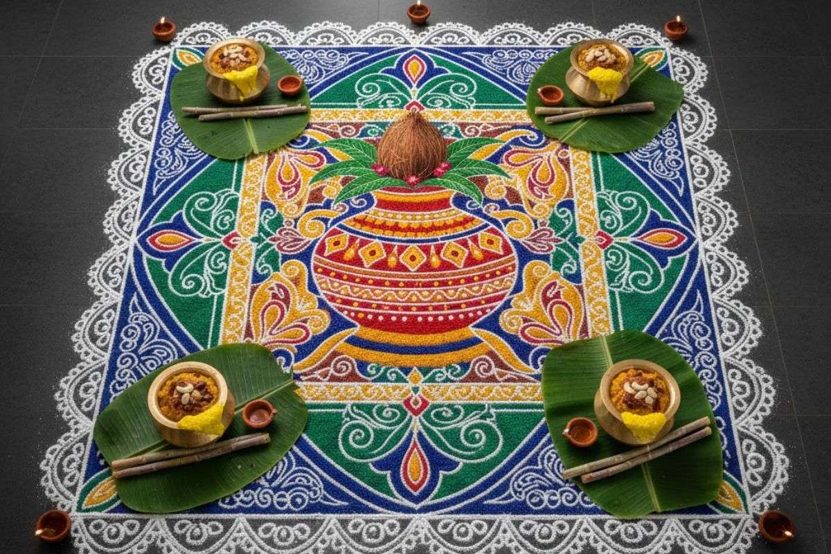 Kalash Pongal Rangoli 