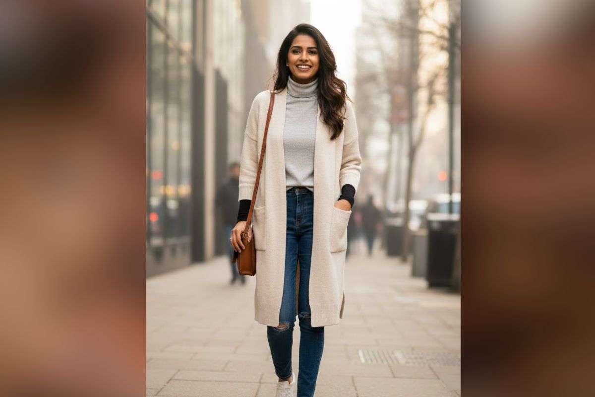 Long Open Front Sweater