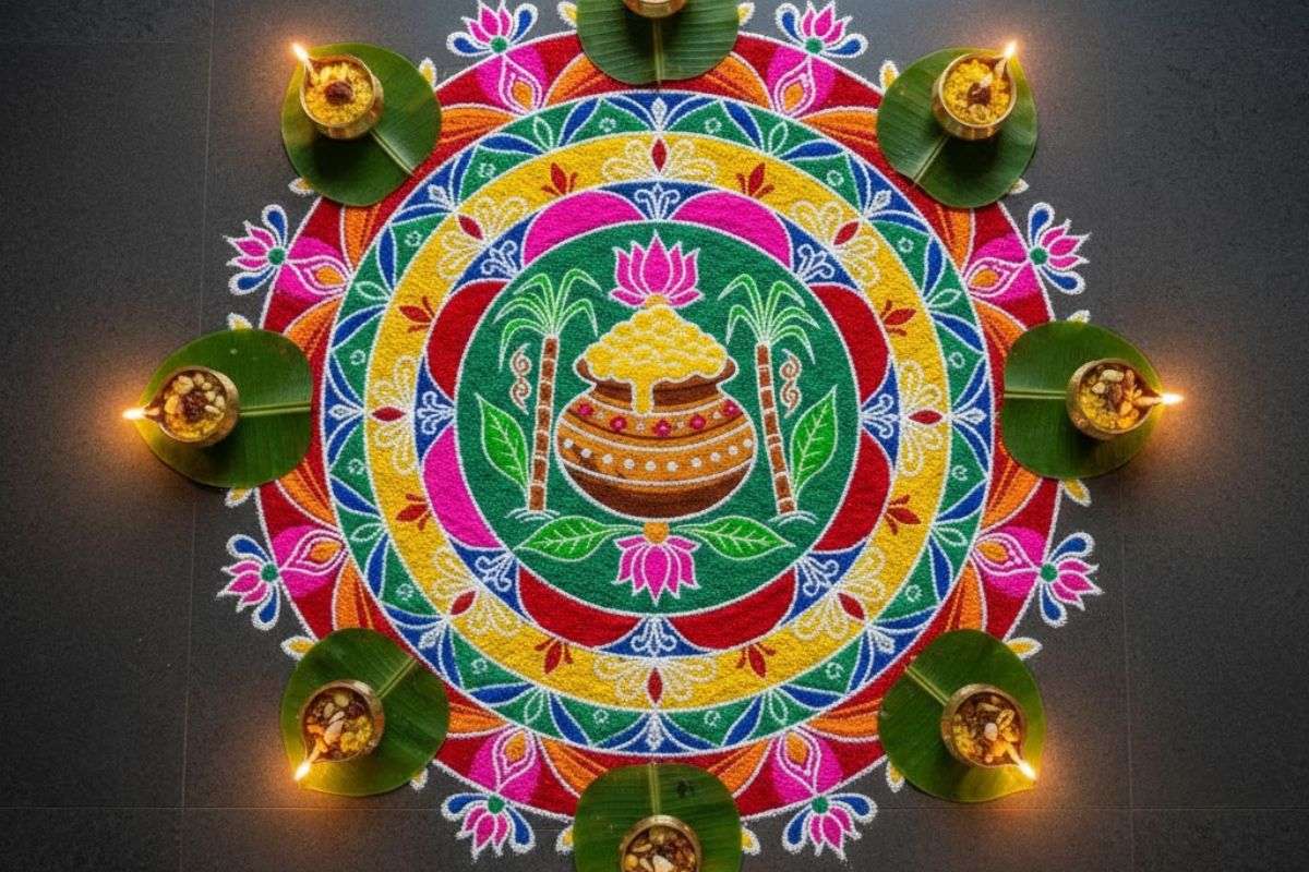 Mandala Pongal Rangoli