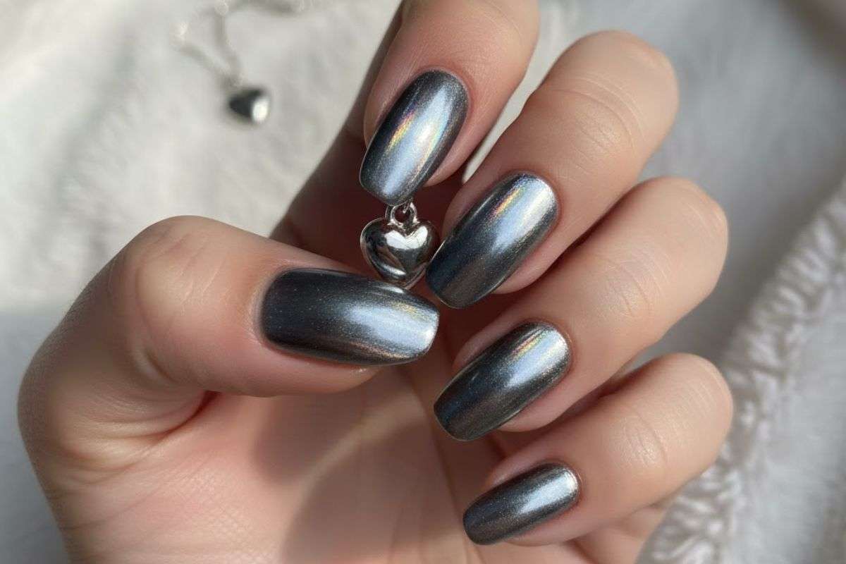 Metallic Colour Nail Art