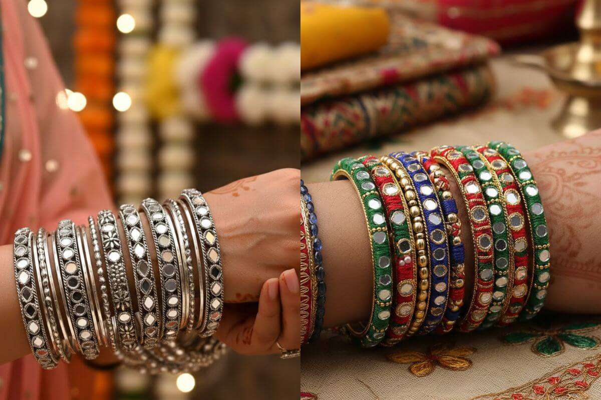 Bangles Design For Lohri: इन खूबसूरत चूड़ियों से हाथों की शोभा बढ़ाएं, लोहड़ी पर जरूर करें ट्राई ये डिजाइन 4 Mirror Work Bangles Design