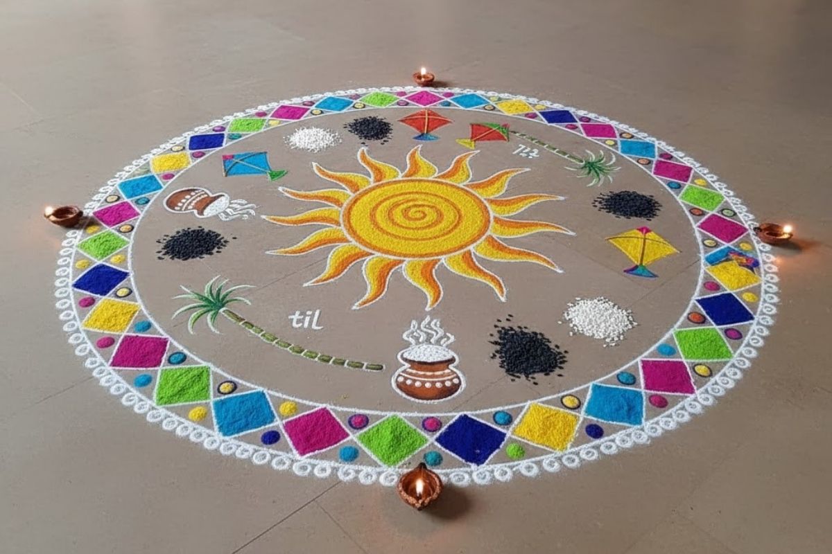 Sun Design Rangoli 