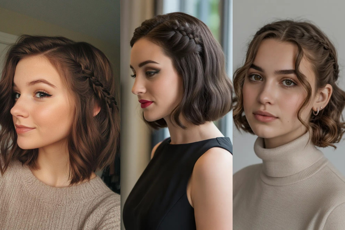 Twisted Front Short Hairstyle For Women