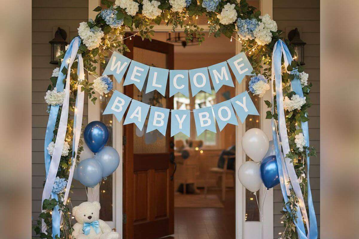 Baby Boy Welcome Decoration Ideas: नन्हे राजकुमार के स्वागत के लिए ट्राई करें ये डेकोरेशन आइडियाज 4 Welome Banner Decoration For Baby Boy