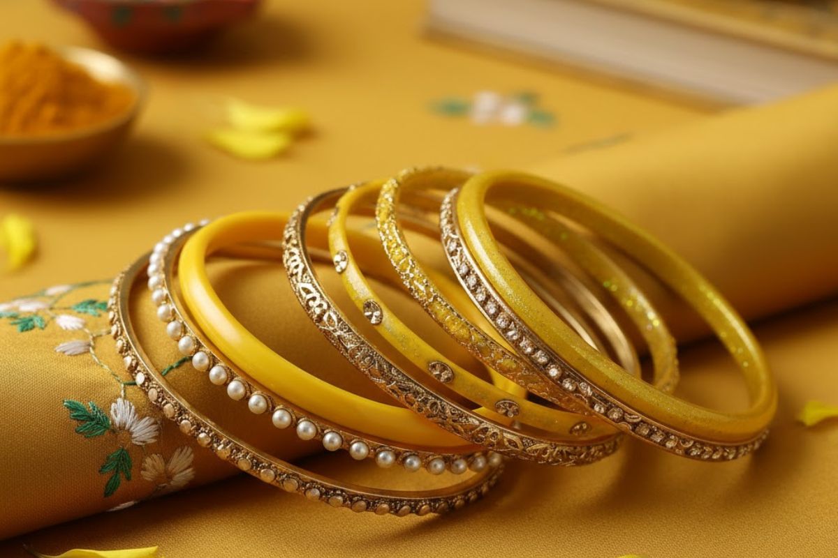 Yellow Designer Bangles