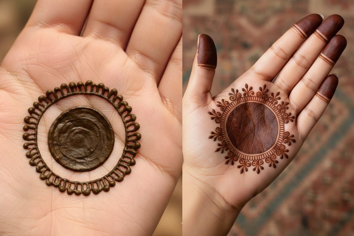 gol tikki mehndi design