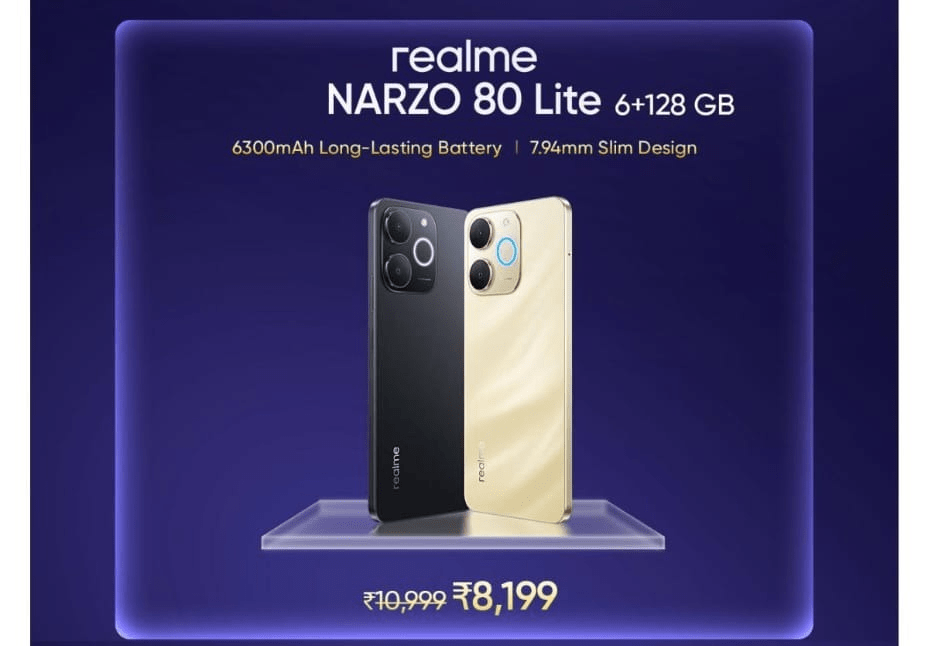 Realme के धाकड़ मॉडल्स की कीमत में हुई भारी कटौती, लॉन्च प्राइस से सस्ते में खरीदने का मिल रहा बढ़िया मौका 5 रियलमी नार्जो 80 लाइट 4जी प्राइस
