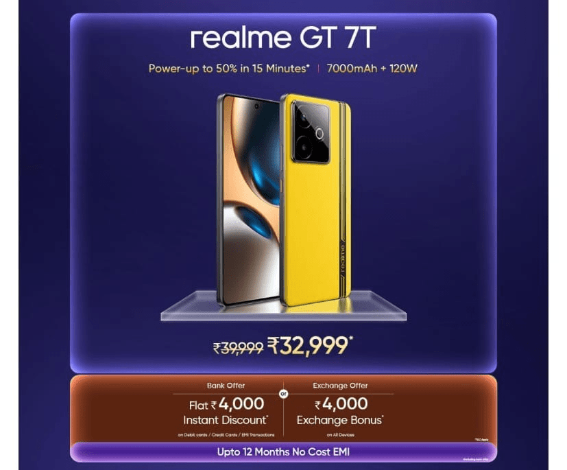 Realme के धाकड़ मॉडल्स की कीमत में हुई भारी कटौती, लॉन्च प्राइस से सस्ते में खरीदने का मिल रहा बढ़िया मौका 3 रियलमी जीटी 7T प्राइस
