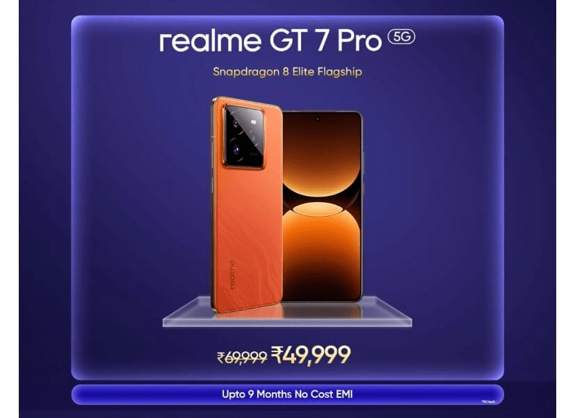 Realme के धाकड़ मॉडल्स की कीमत में हुई भारी कटौती, लॉन्च प्राइस से सस्ते में खरीदने का मिल रहा बढ़िया मौका 4 रियलमी जीटी 7 प्रो प्राइस