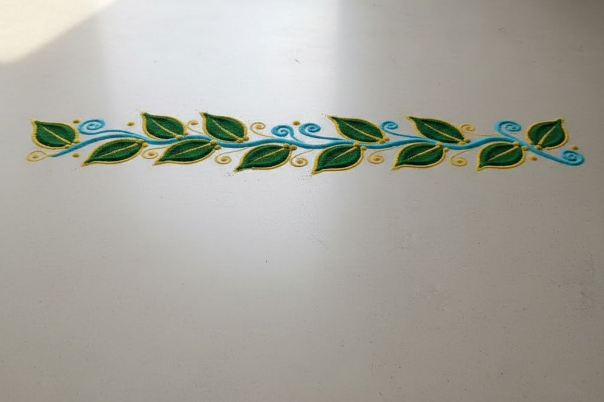 Leaf And Bel Pattern Rangoli