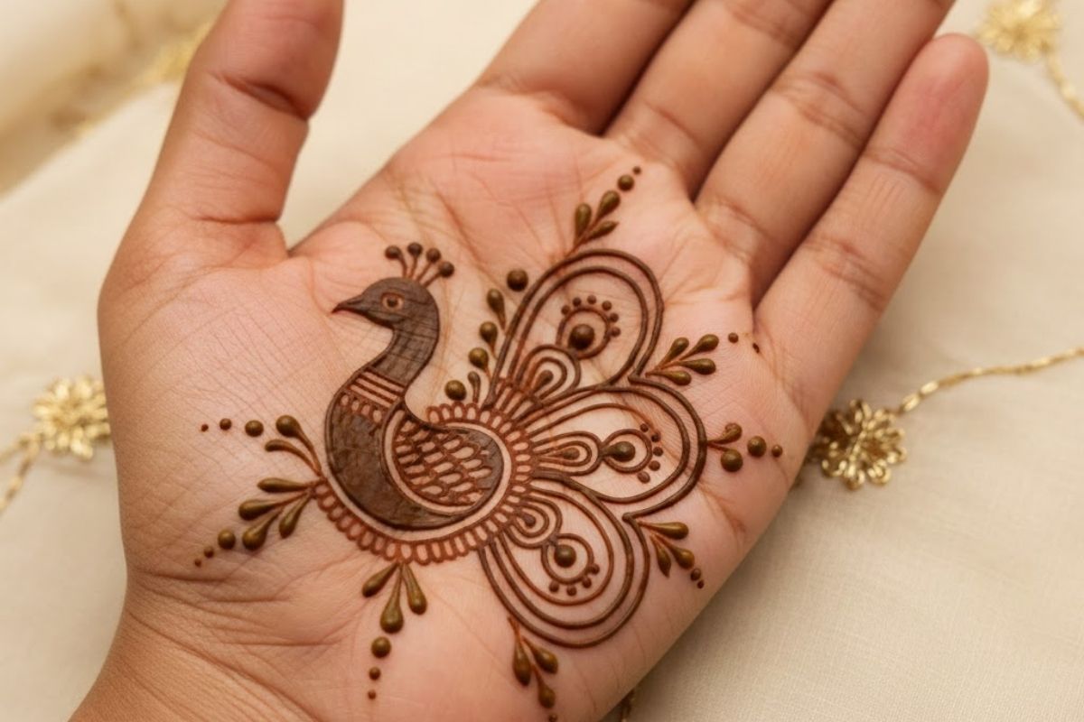Simple Peacock Mehndi Design