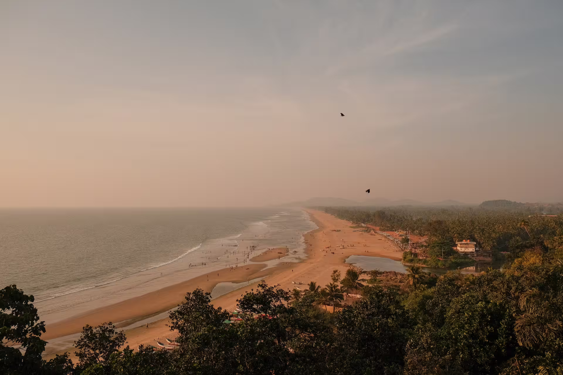 Beach sunset view in India
