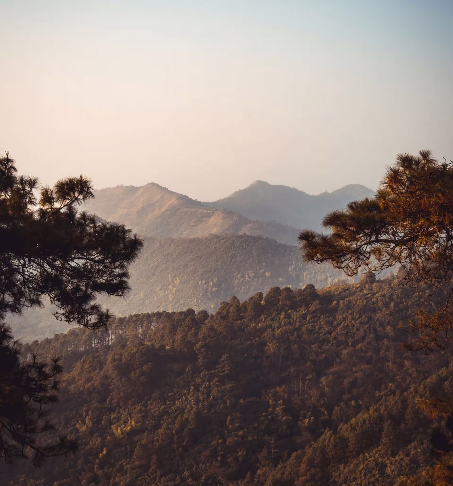 Scenic mountain hills landscape in Manipur