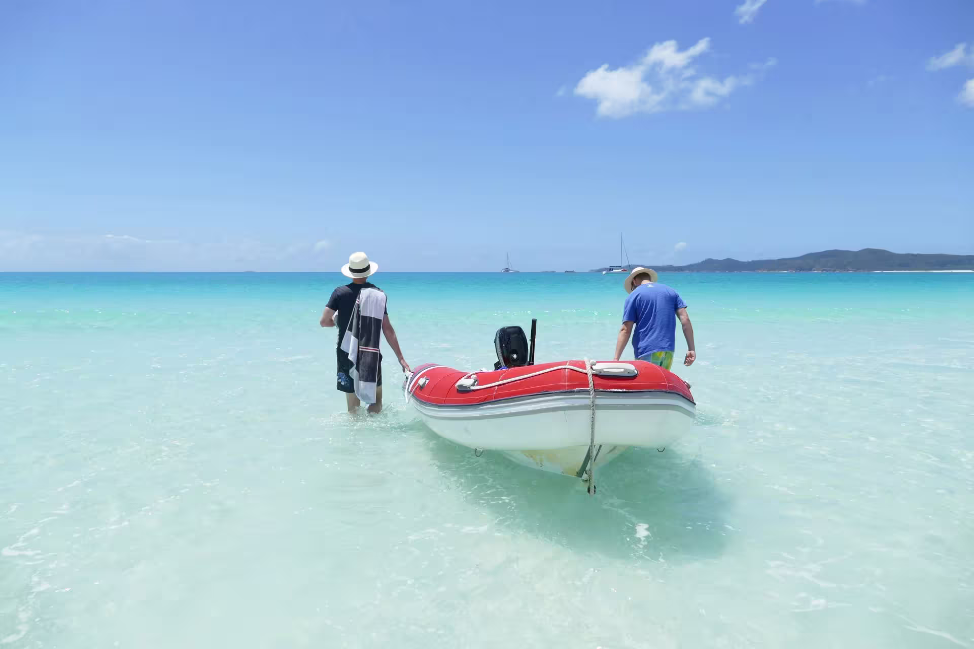Kayaking in Seychelles Kayaking on clear shallow waters near the Seychelles coast