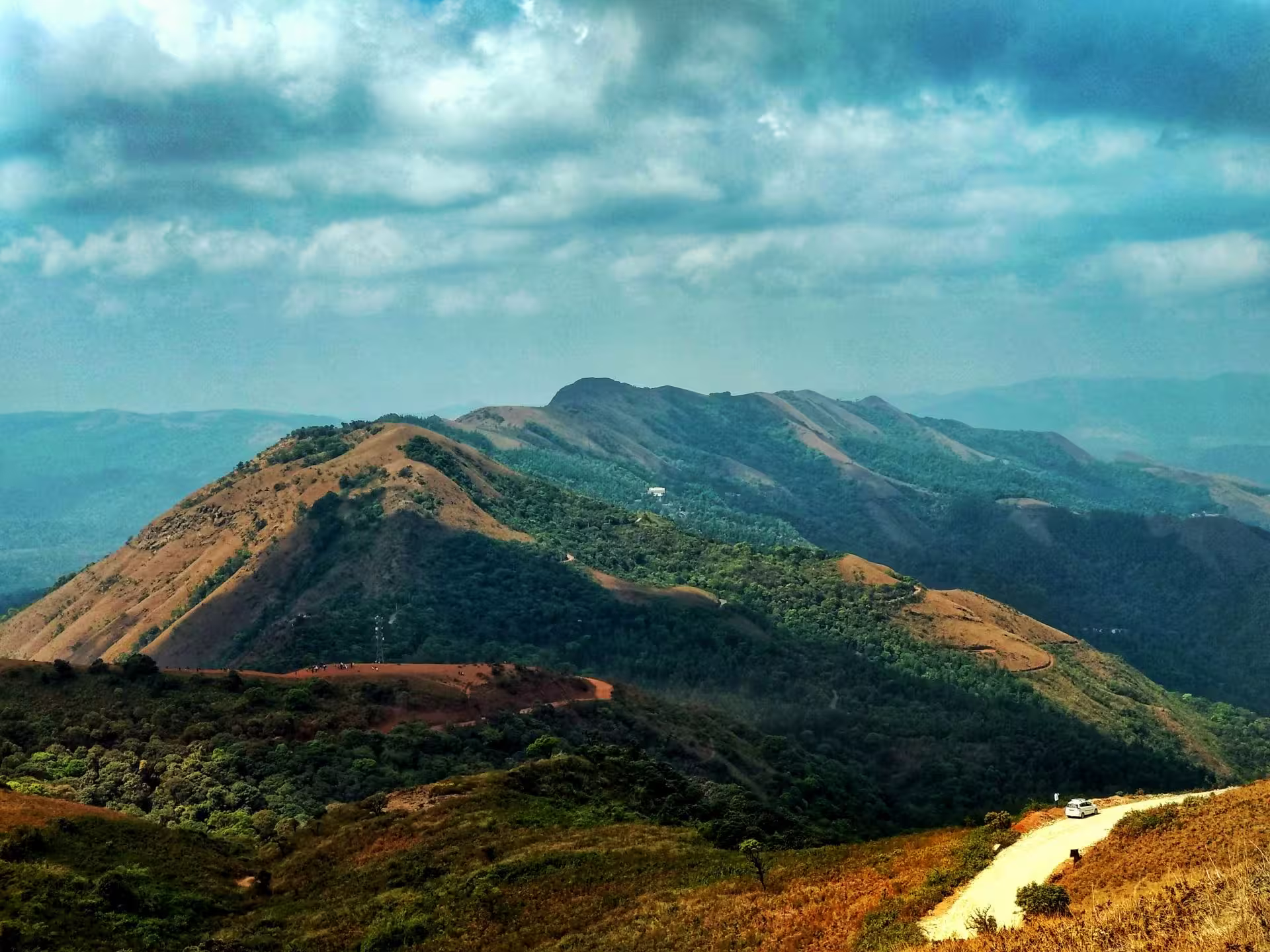 Mix of historical monuments and natural landscapes in Karnataka