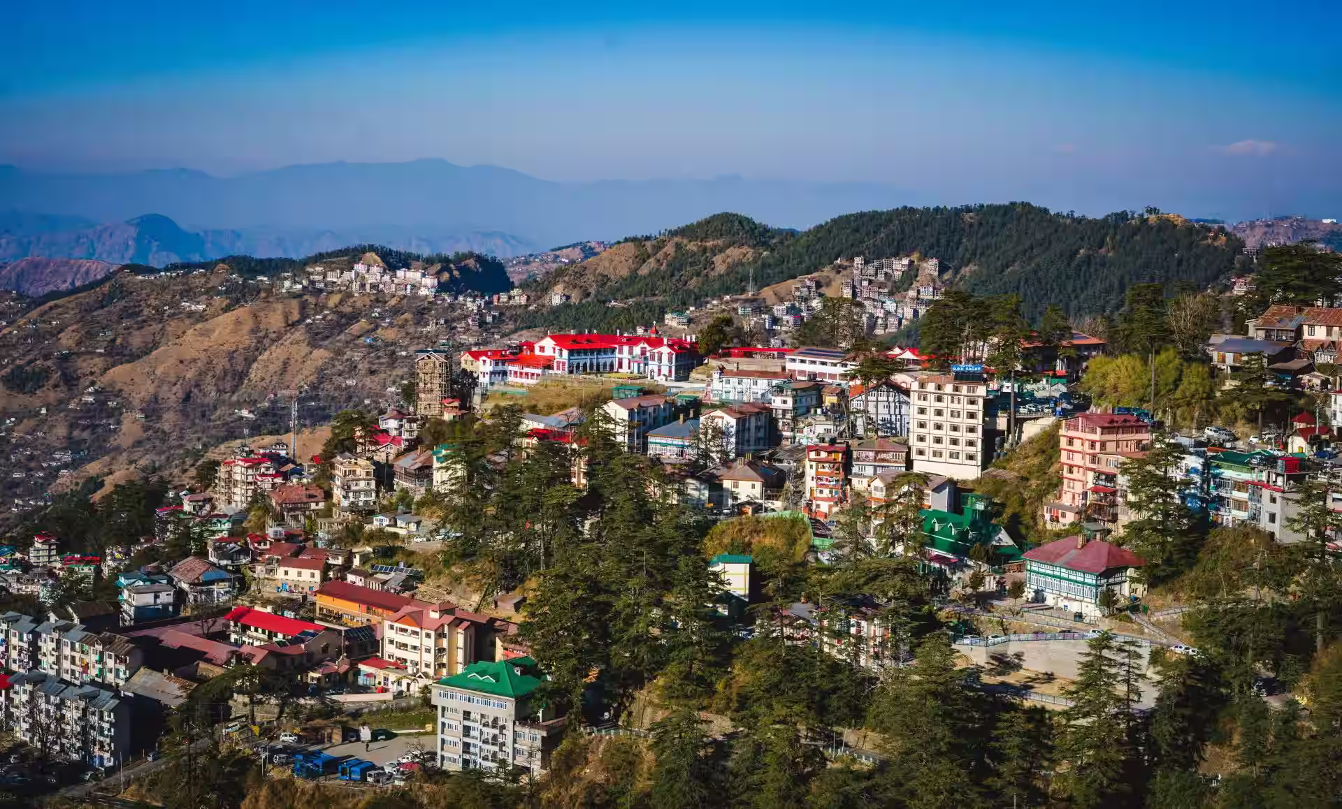 Shimla hill station in Himachal Pradesh with colonial buildings