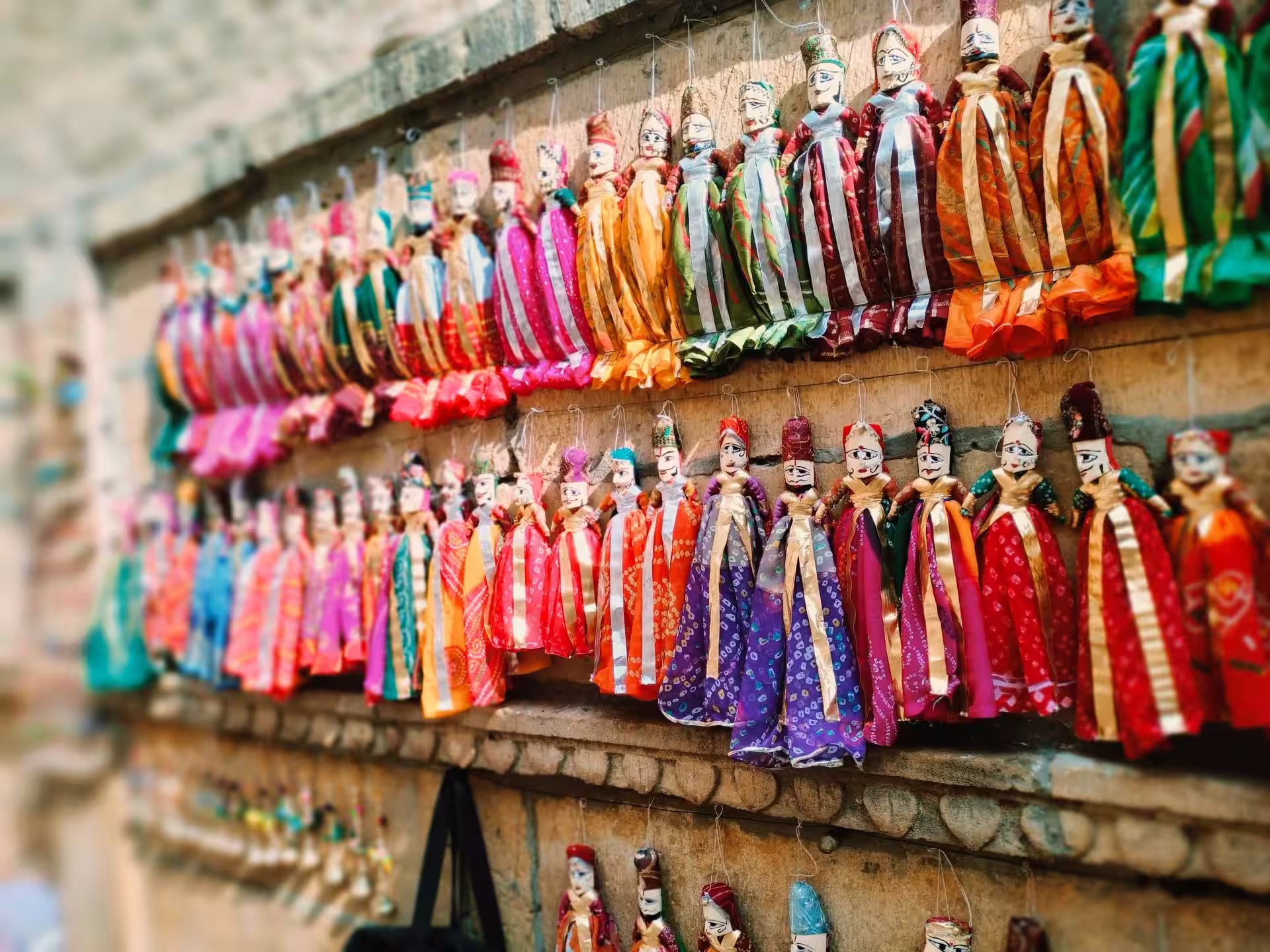 Colorful local markets in Jaisalmer Rajasthan