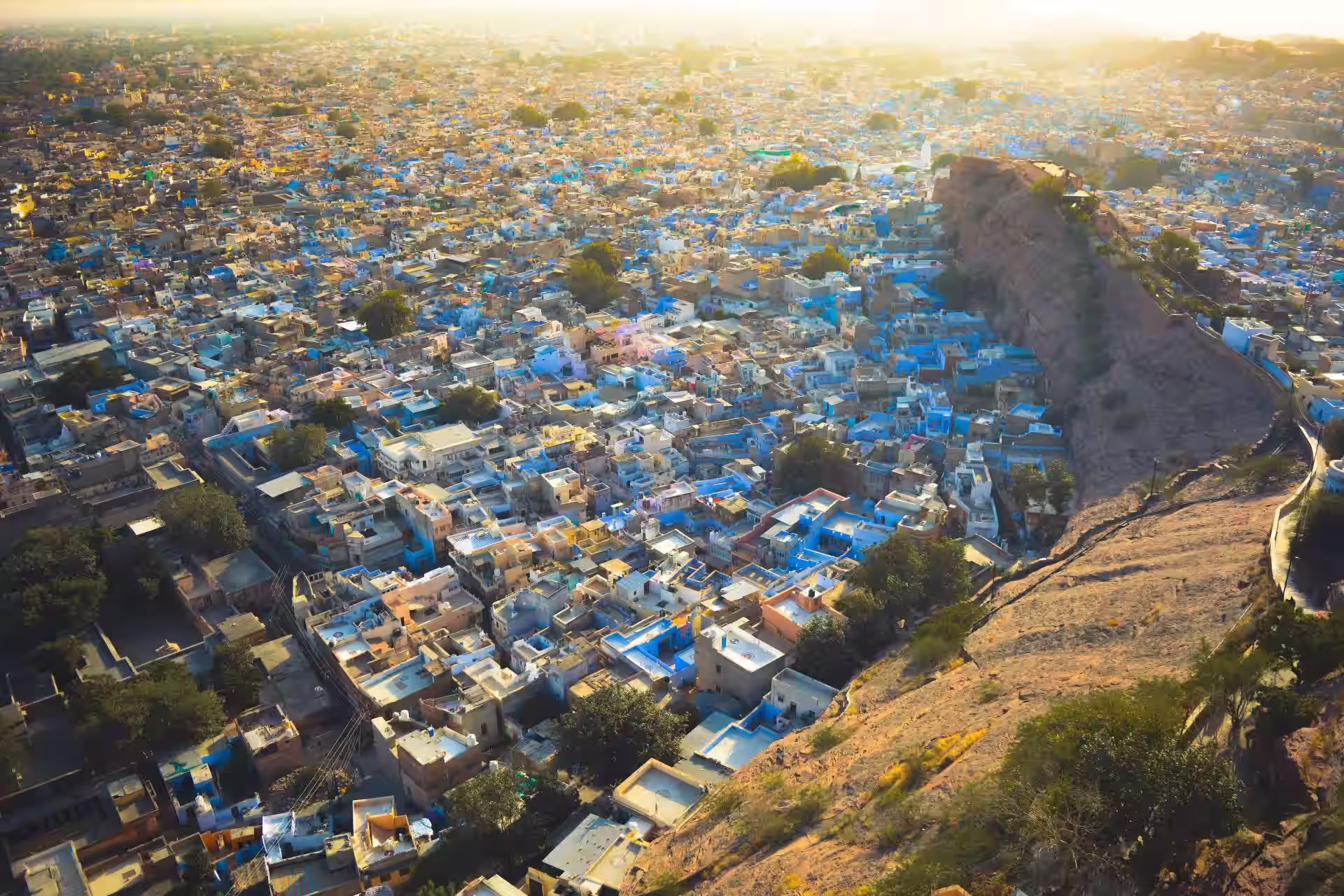 Aerial view of Jodhpur blue city Rajasthan