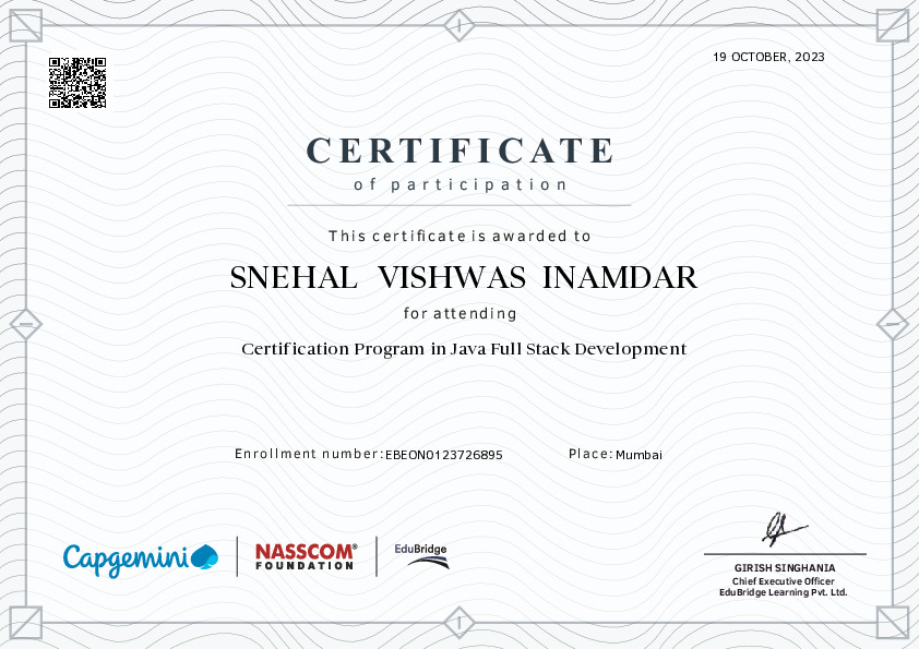 certificate details