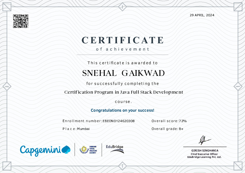 certificate details