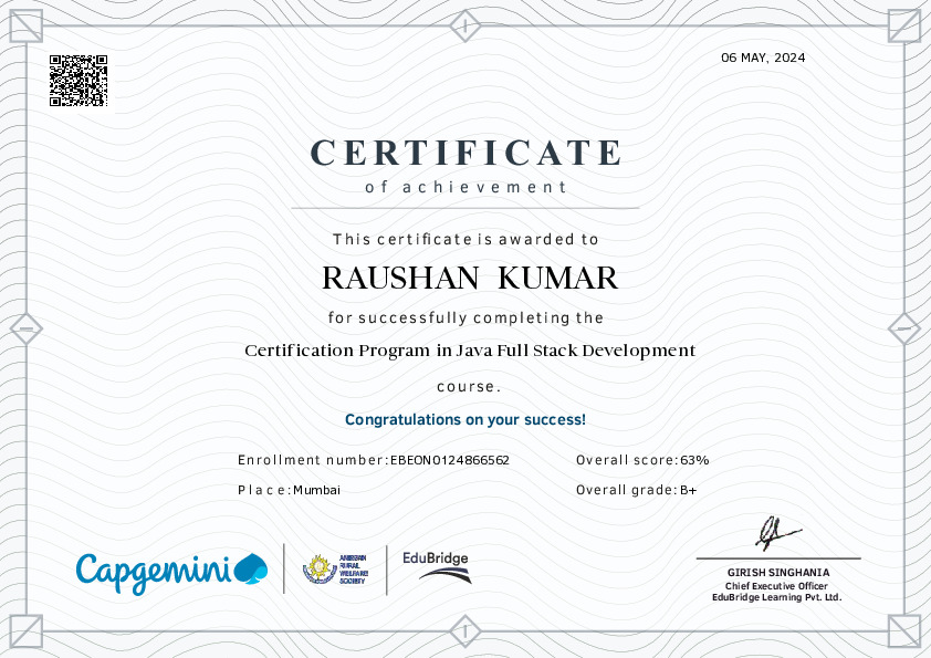 certificate details