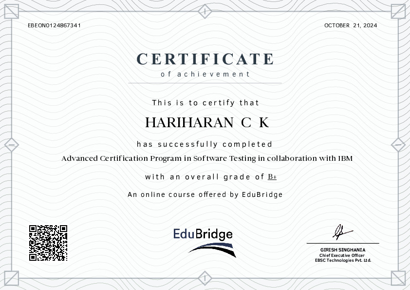 certificate details