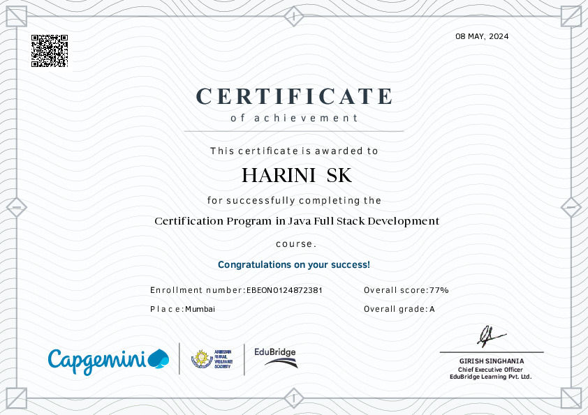 certificate details