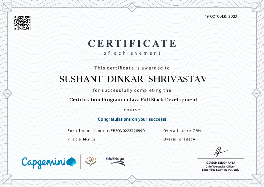 certificate details