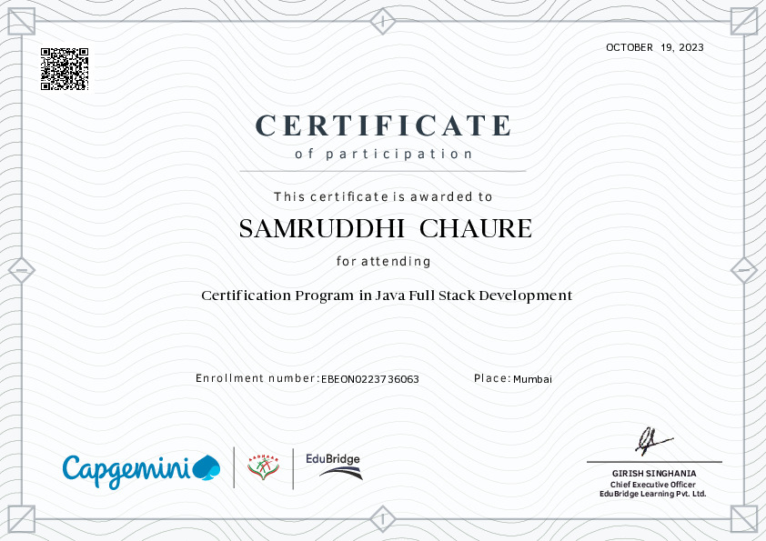 certificate details