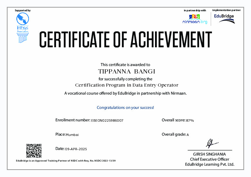 certificate details
