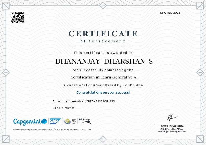 certificate details