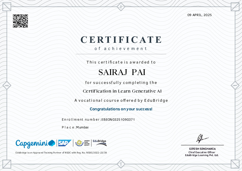 certificate details