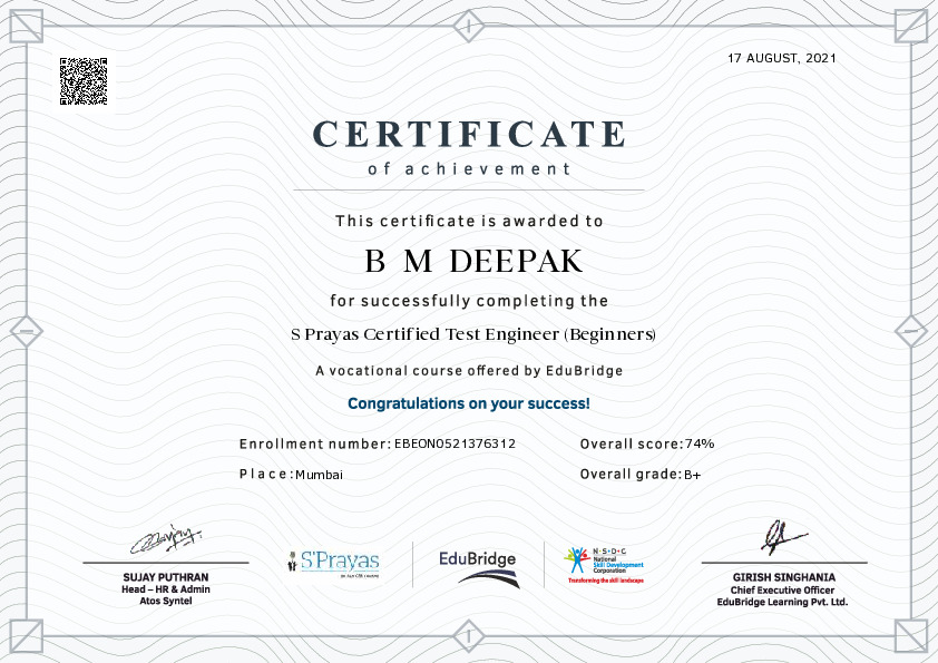 certificate details