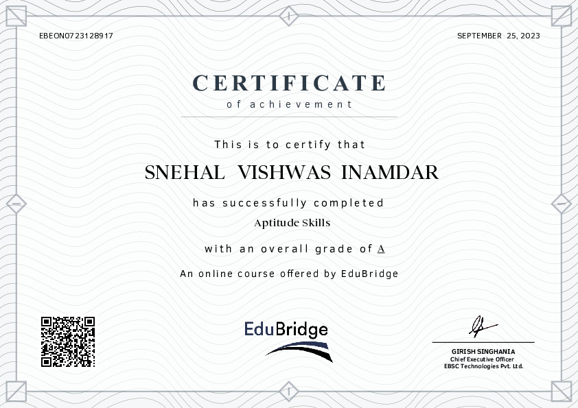 certificate details
