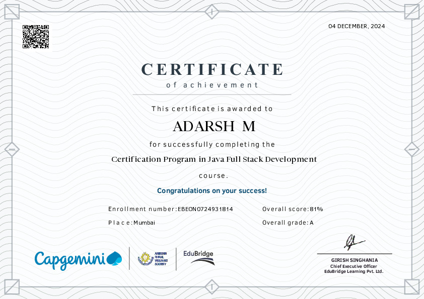 certificate details
