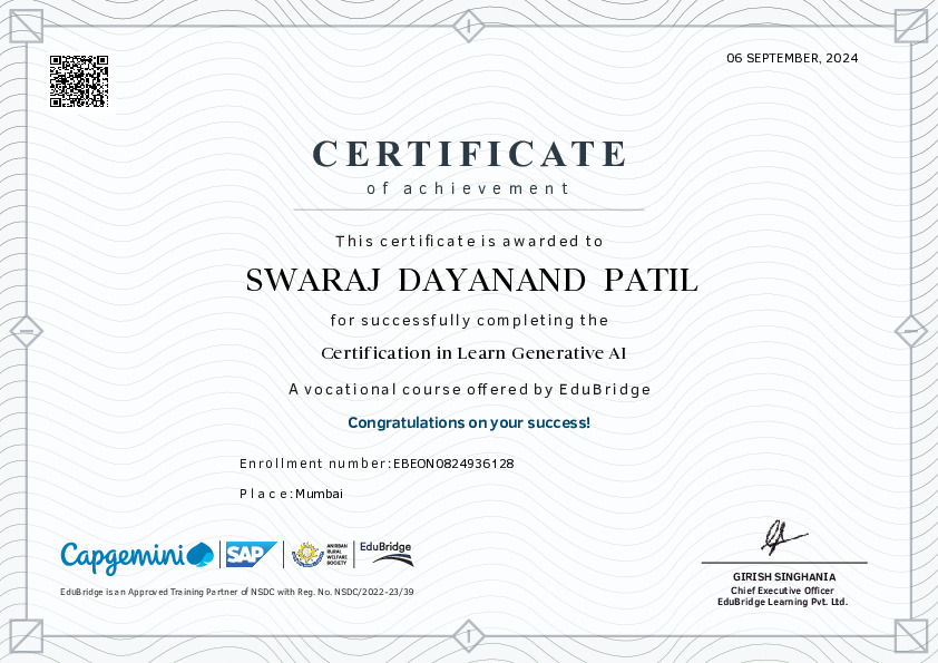 certificate details