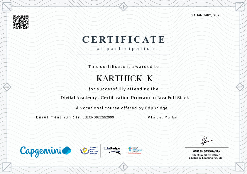 certificate details