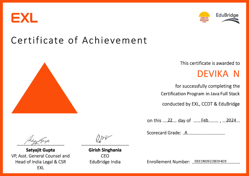 certificate details