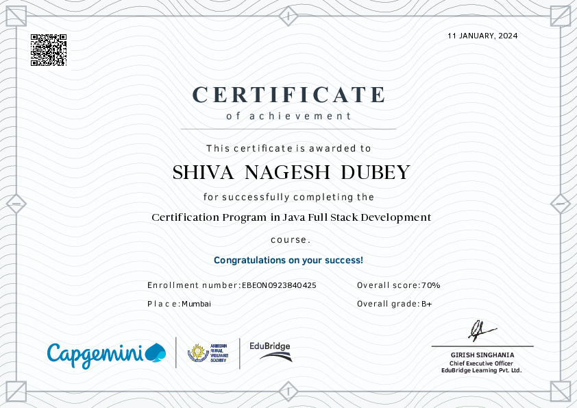 certificate details