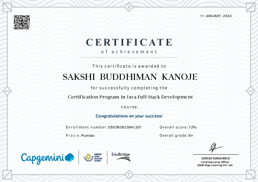 certificate details